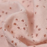 Broderie Tricot Stof Dusty Roze