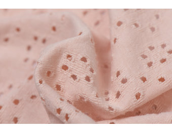 Broderie Tricot Stof Dusty Roze