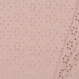 Broderie Tricot Stof Dusty Roze