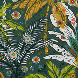 Deco Stof Leaves Khaki