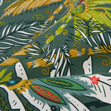 Deco Stof Leaves Khaki