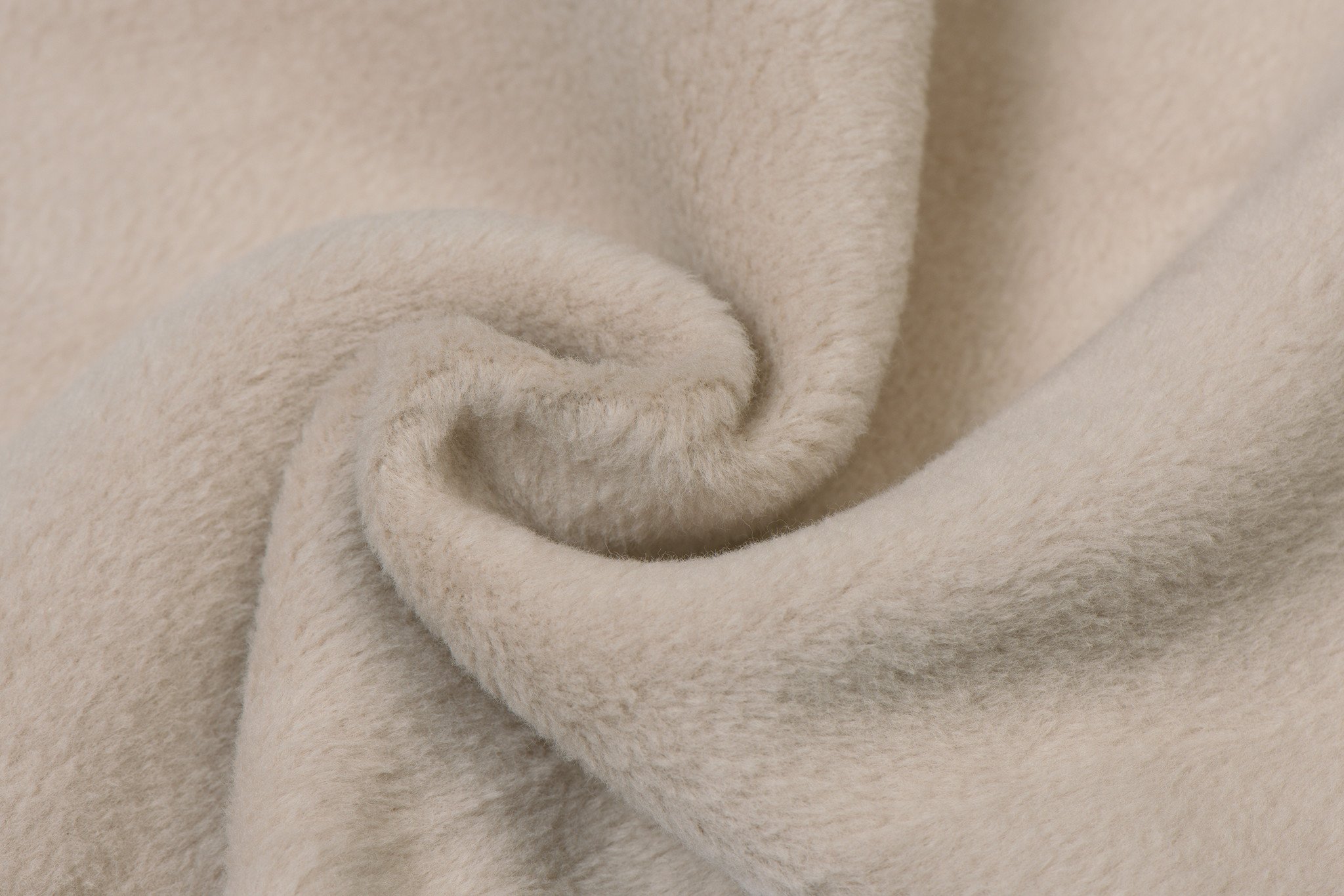 Fleece Katoen Stof (Sherpa) Licht Beige