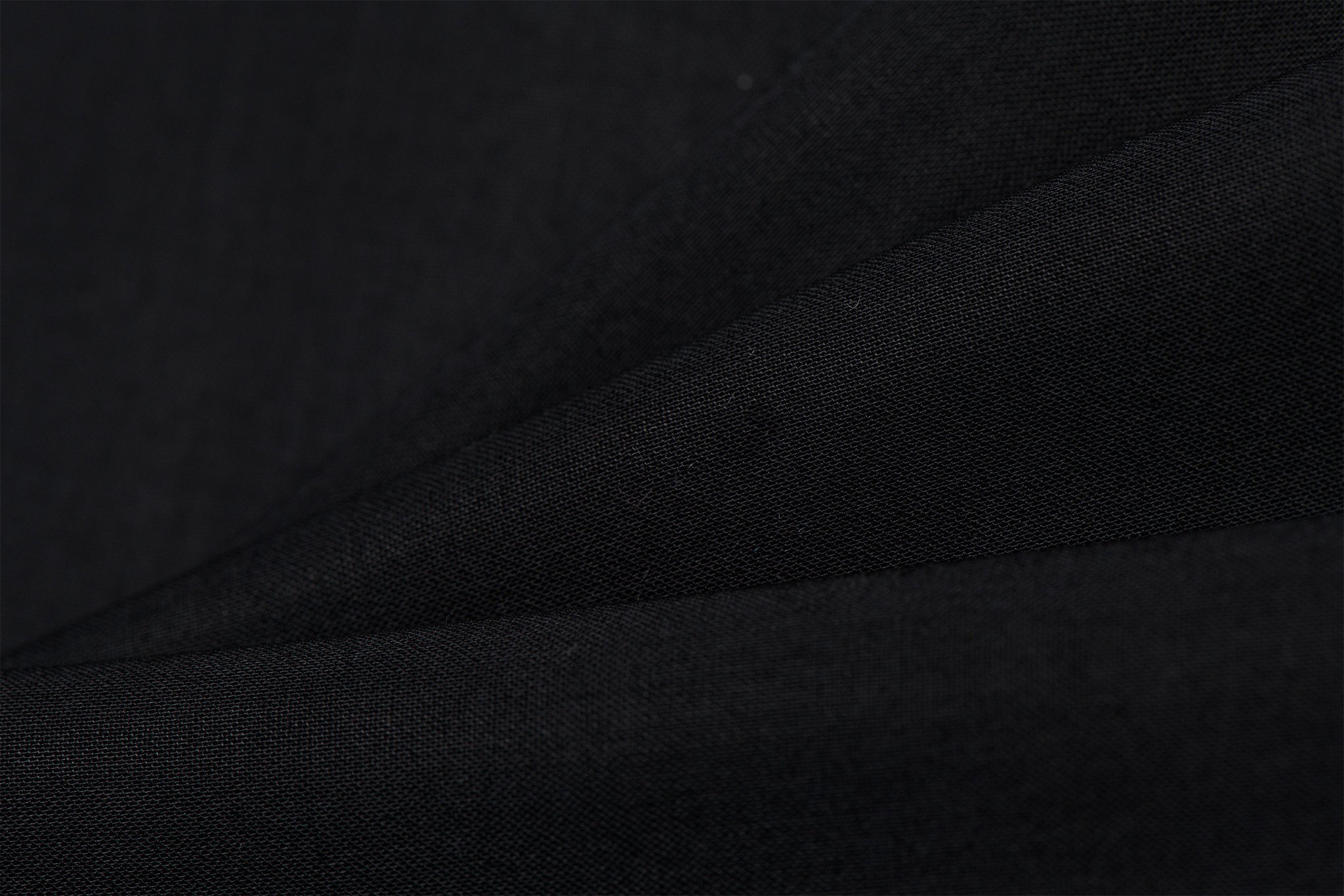 Organic Katoen Voile Stof – Zwart – Licht, Zacht & Natuurlijk