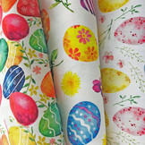 Deco Stof Easter Eggs & Flowers