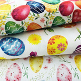 Deco Stof Easter Eggs & Flowers
