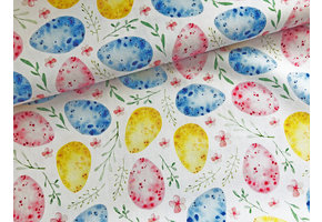 Deco Stof Easter Eggs & Flowers
