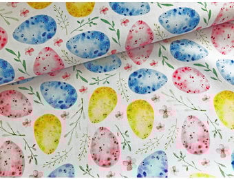 Deco Stof Easter Eggs & Flowers