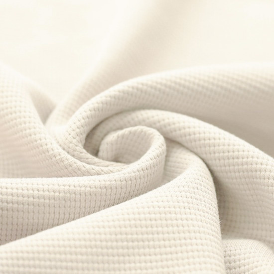 Wafel Jersey Stof Ecru