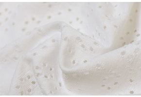 Broderie Tricot Stof Ecru