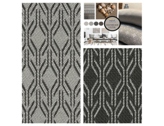 Outdoor Meubelstof Southbeach Black / Off White