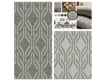 Outdoor Meubelstof Southbeach Ash Grey / Off White