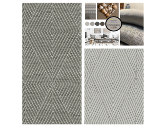 Outdoor Meubelstof Liestal Ash Grey / Off White