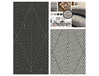 Outdoor Meubelstof Liestal Black / Off White