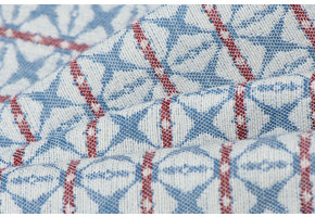 Gobelin Stof Abstract Blue / Red