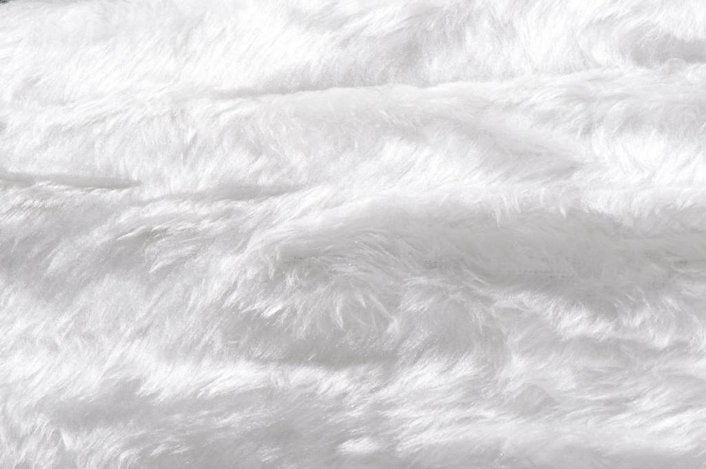 Imitatiebont Stof Korthaar Wit – Voor Kleding, Kostuums & Decoratie
