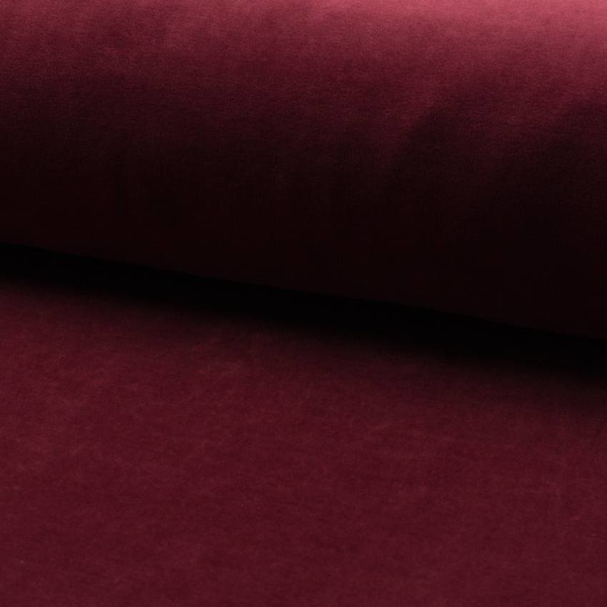 Nicky Velours Stof Bordeaux Rood – Zacht & Rekbaar