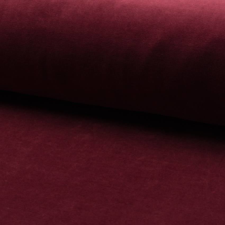 Nicky Velours Stof Bordeaux Rood – Zacht & Rekbaar