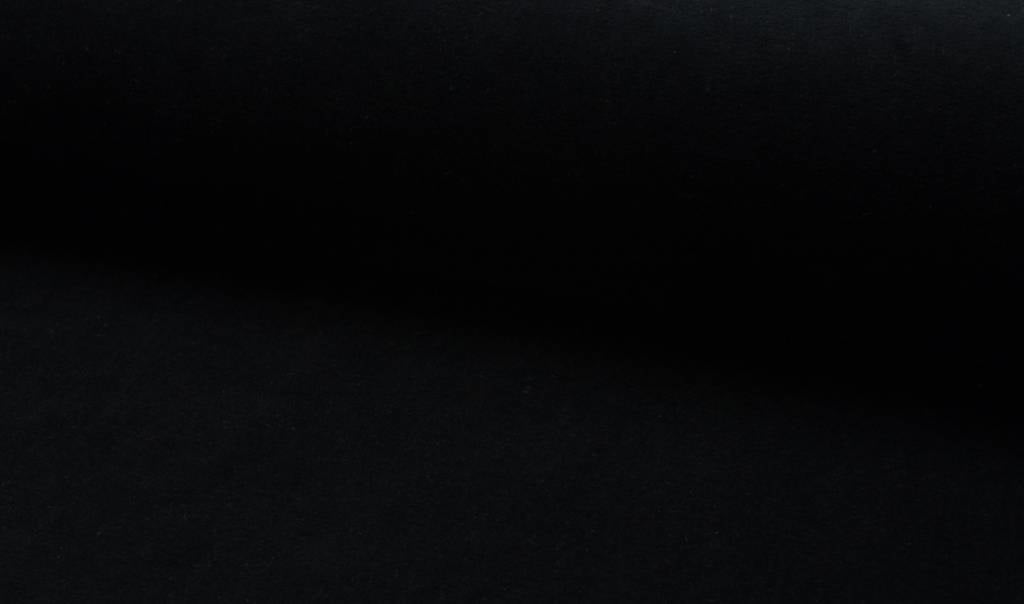 Nicky Velours Stof Zwart – Zacht, Rekbaar & Ademend