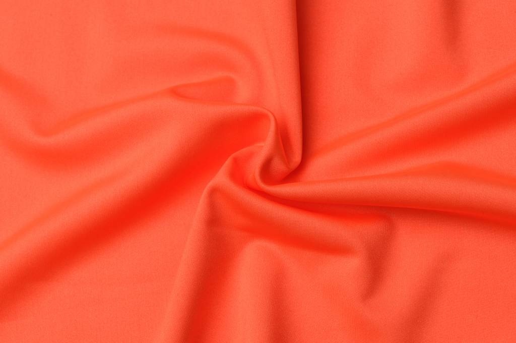 Lycra Stof (Glanzend) Oranje – 4-Way Stretch | Stoffen Online