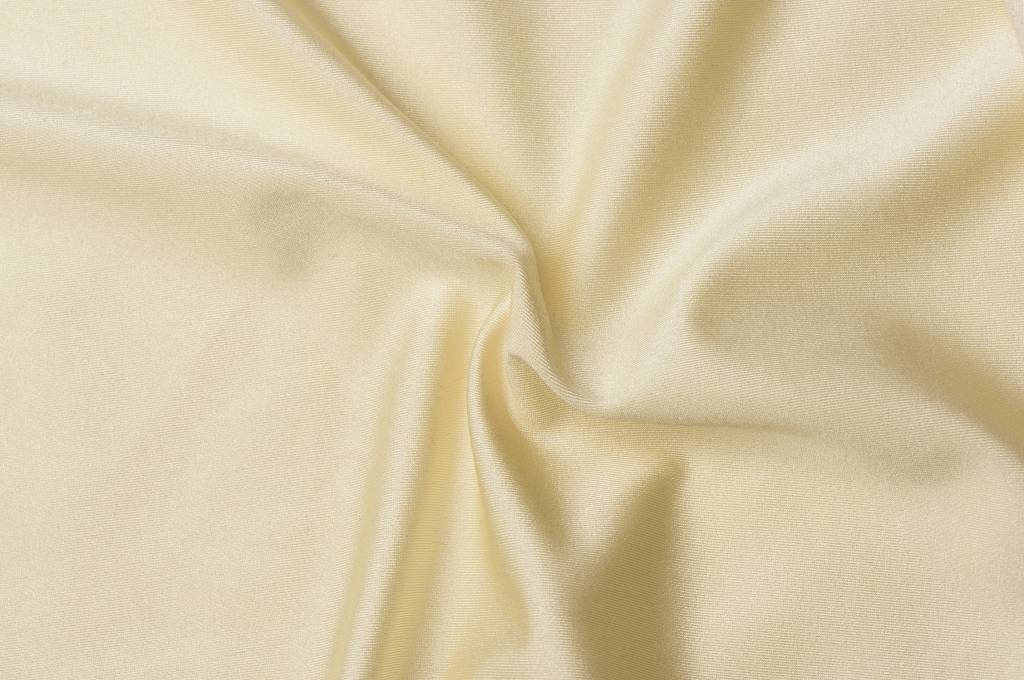Lycra Stof Glanzend Ecru – Soepel en Rekbaar | Stoffen Online