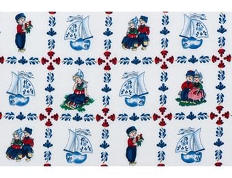 Delftsblauw Katoen 36 – Kinderen in Klederdracht & Klompbootjes