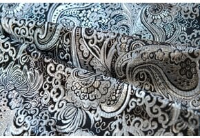 Brokaat Zwart / Zilver