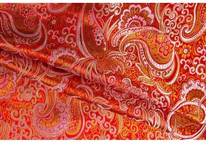 Brokaat Rood-Oranje / Goud