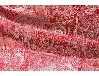 Brokaat Rood / Zilver