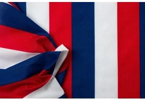 Katoen strepen rood - wit - blauw