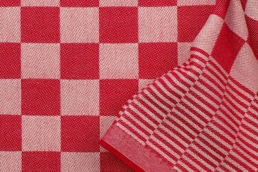 Dambont Theedoekenstof Rood