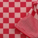 Dambont Theedoekenstof Rood – Stevige Katoenen Pompdoek