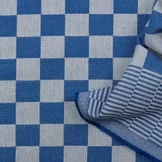 Dambont Theedoekenstof Blauw – Stevige Katoenen Pompdoek