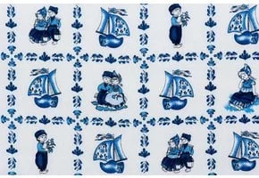 Delftsblauw Katoen 44 – Klompbootjes & Kinderen