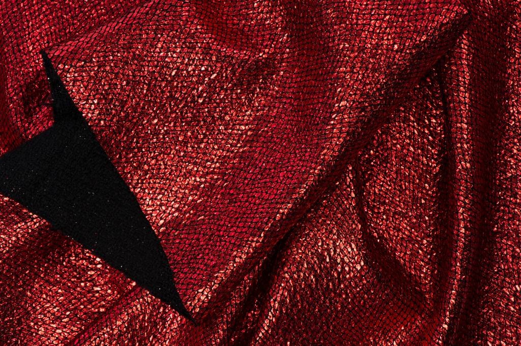 Metallic Folie Stof Party Bling Rood – Carnaval & Showkleding