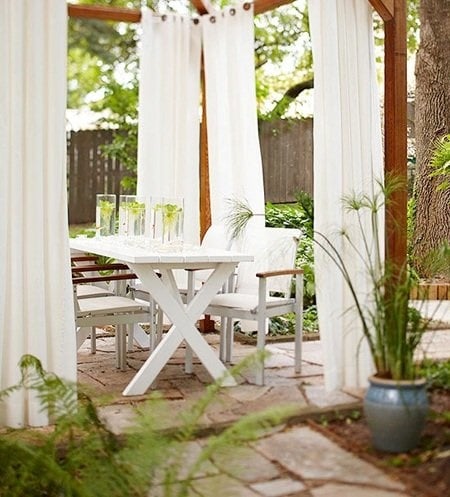Outdoor Gordijnstof Diodes Off-White