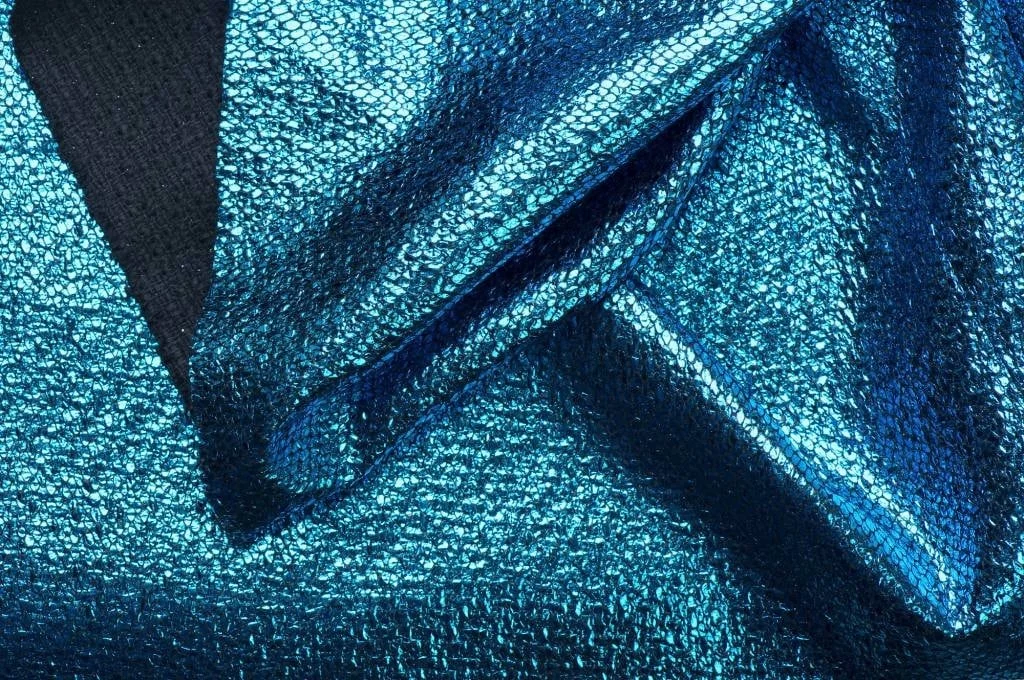 Lurex  Ruit Turquoise / Zwart