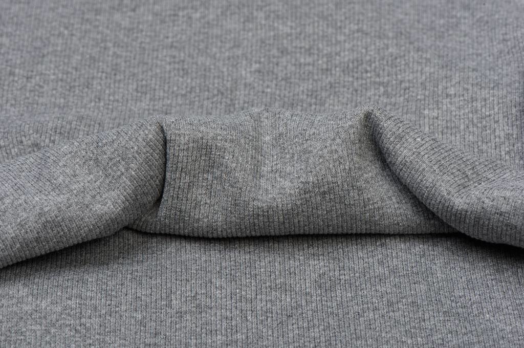 Boordstof Grof, Grijs Melange