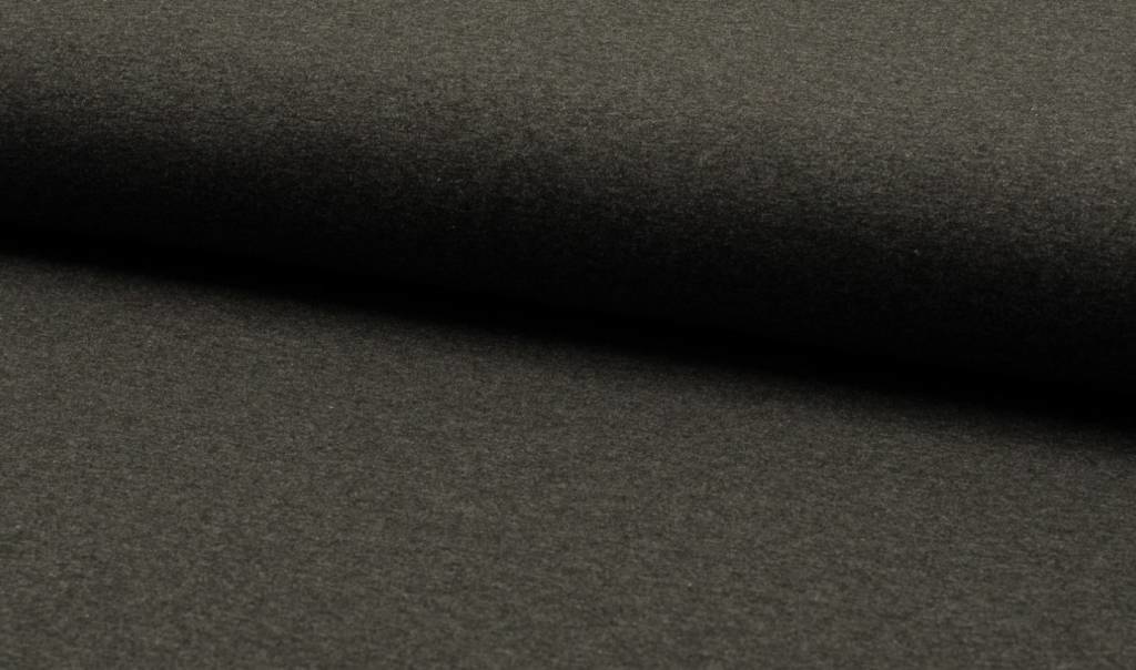 Tricot Stof Donkergrijs Melange