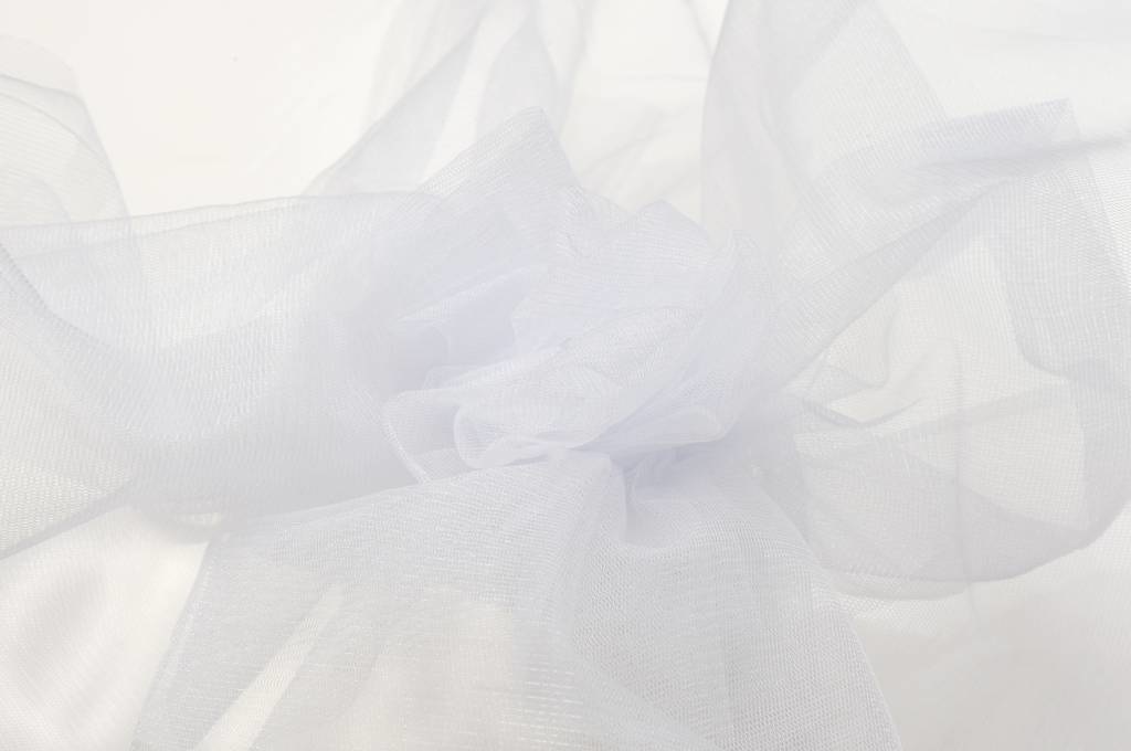 Sparkling Glamour Tule Stof - Wit
