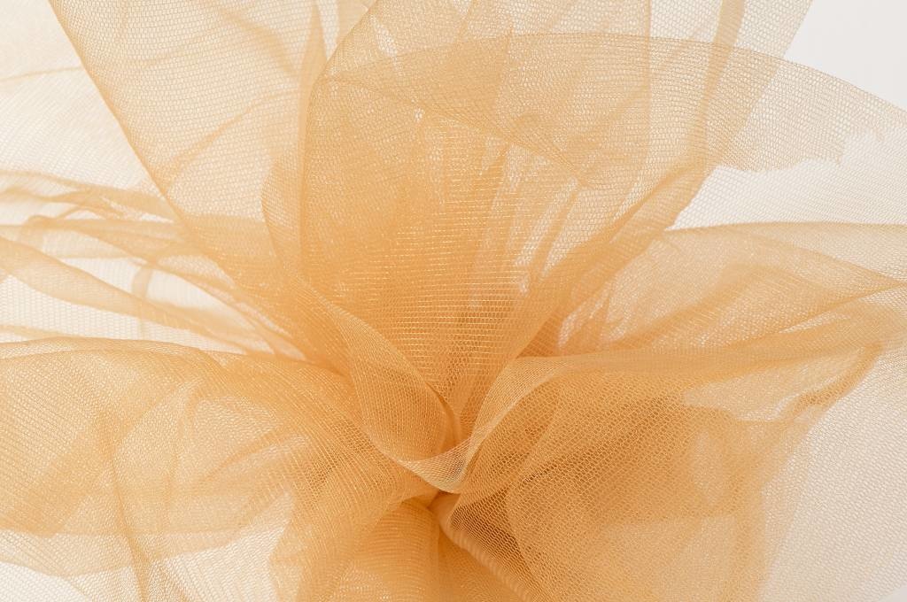 Sparkling Glamour Tule Stof - Goud