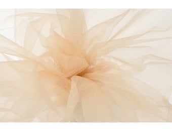 Sparkling Glamour Tule Stof - Champagne