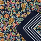 Zakdoeken Paisley Print Donkerblauw