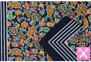 Zakdoeken Paisley Print Donkerblauw