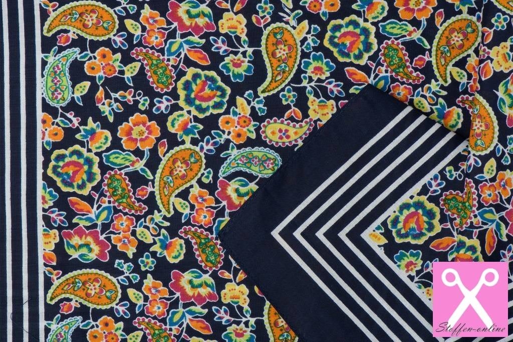 Zakdoeken Paisley Print Donkerblauw