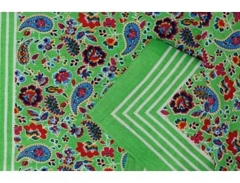 Zakdoeken Paisley Print Groen