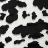 Imitatiebont Stof Korthaar Koeienprint Zwart/Wit