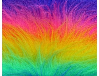 Imitatiebont Stof Langhaar Rainbow