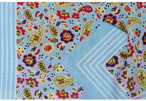 Zakdoeken Paisley Print Lichtblauw