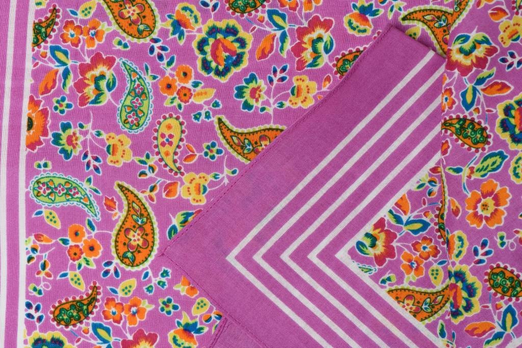 Zakdoeken Paisley Print Lichtpaars