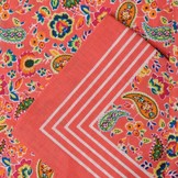 Zakdoeken Paisley Print Koraal